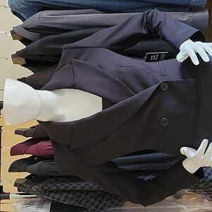 EXPRESS Peak Lapel Double Breasted Cropped Blazer